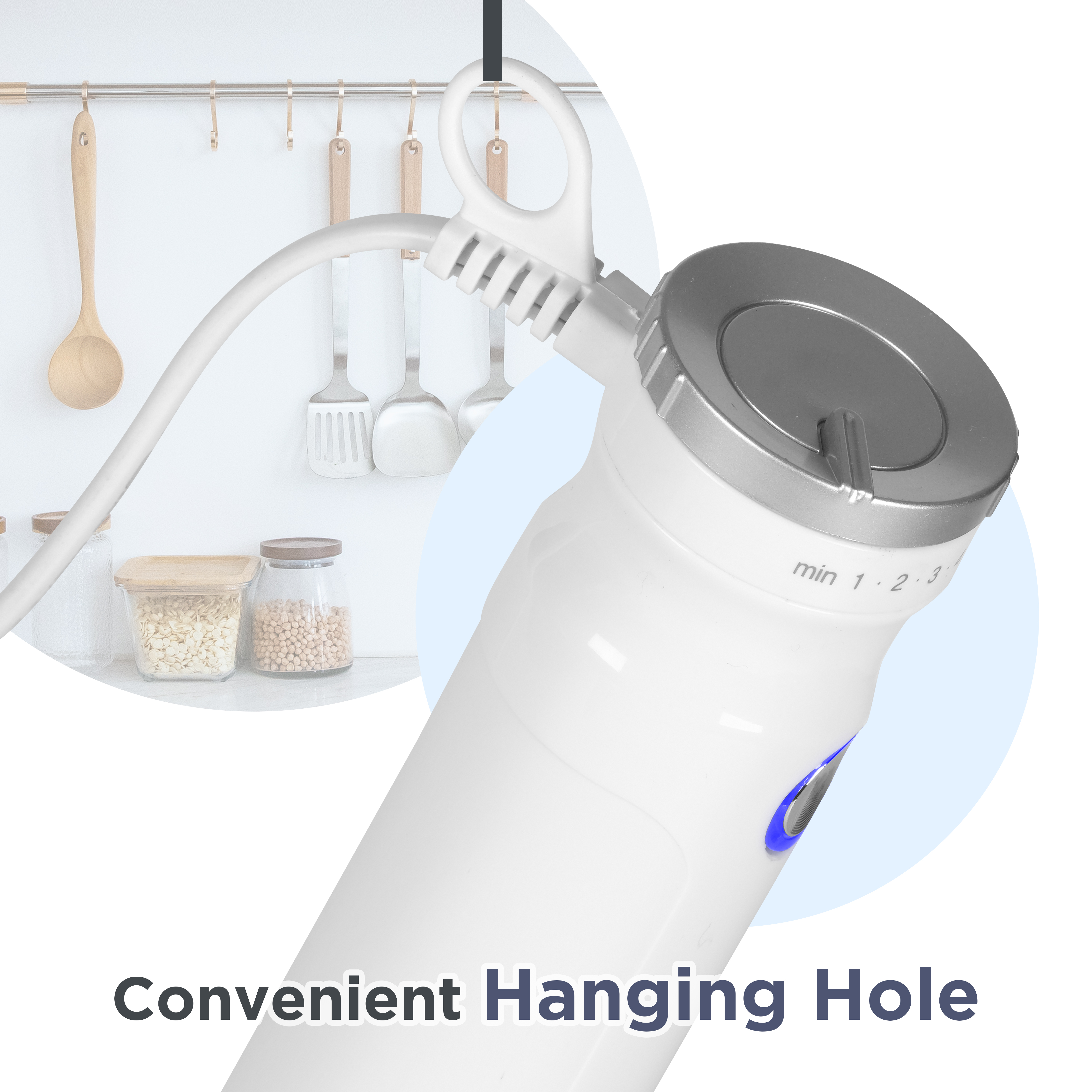 Magiccos Immersion Stick Hand Blender - 9 Speeds Contorl, Slim Stick Blender Wand, 350W DC Motor, For Shakes and Smoothi